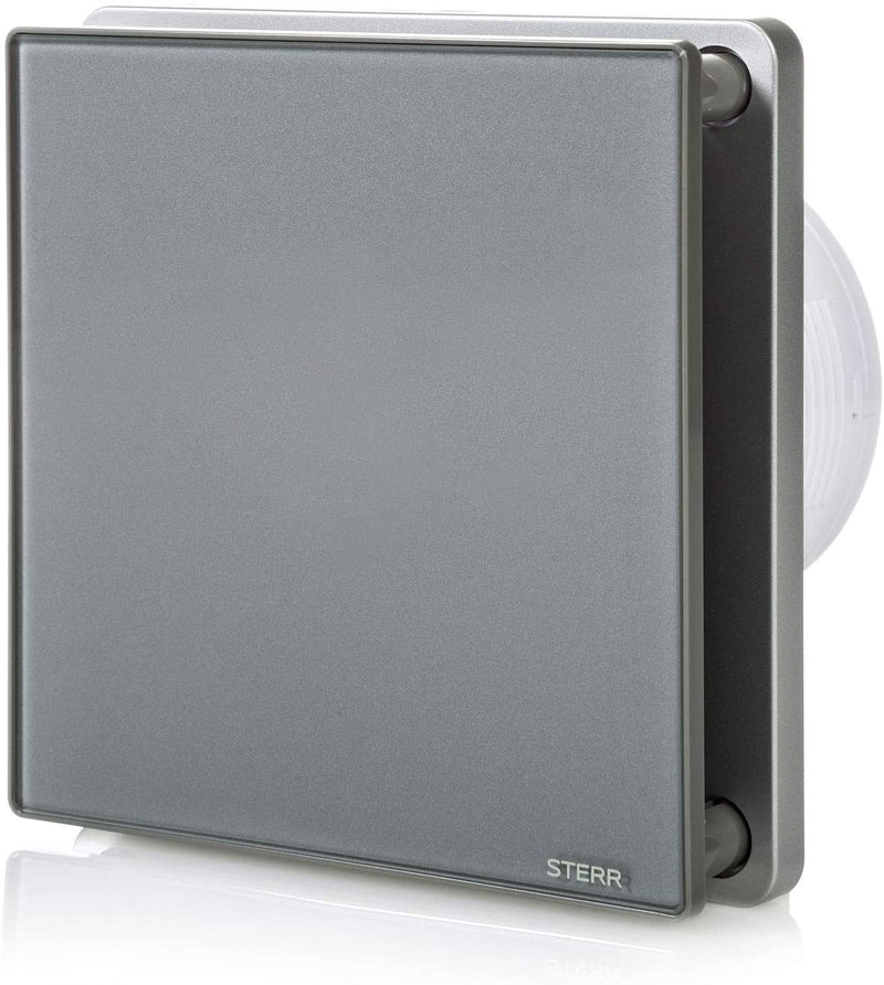 Grijze badkamerafzuigventilator met timer 100 mm/4" - BFS100T-G