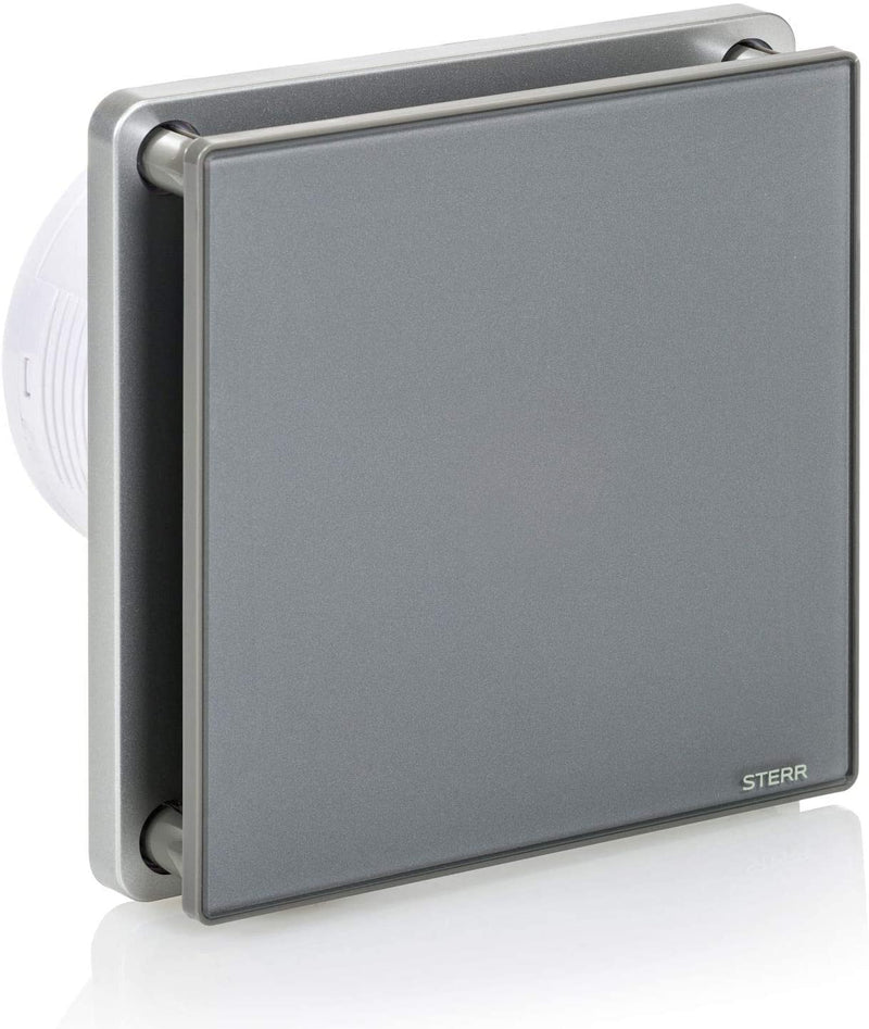 Grijze badkamerafzuigventilator met timer 100 mm/4" - BFS100T-G
