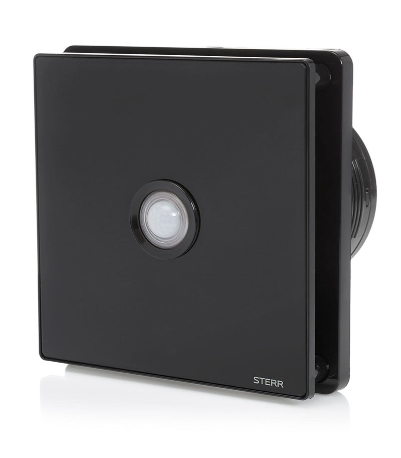 Zwarte badkamerafzuigventilator met PIR-sensor 100 mm/4" - BFS100P-B